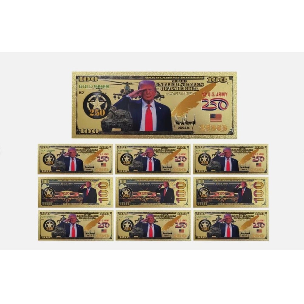 250th Anniversary U.S. Army Gold‑Foil Collectible Banknote – Military Tribute PV